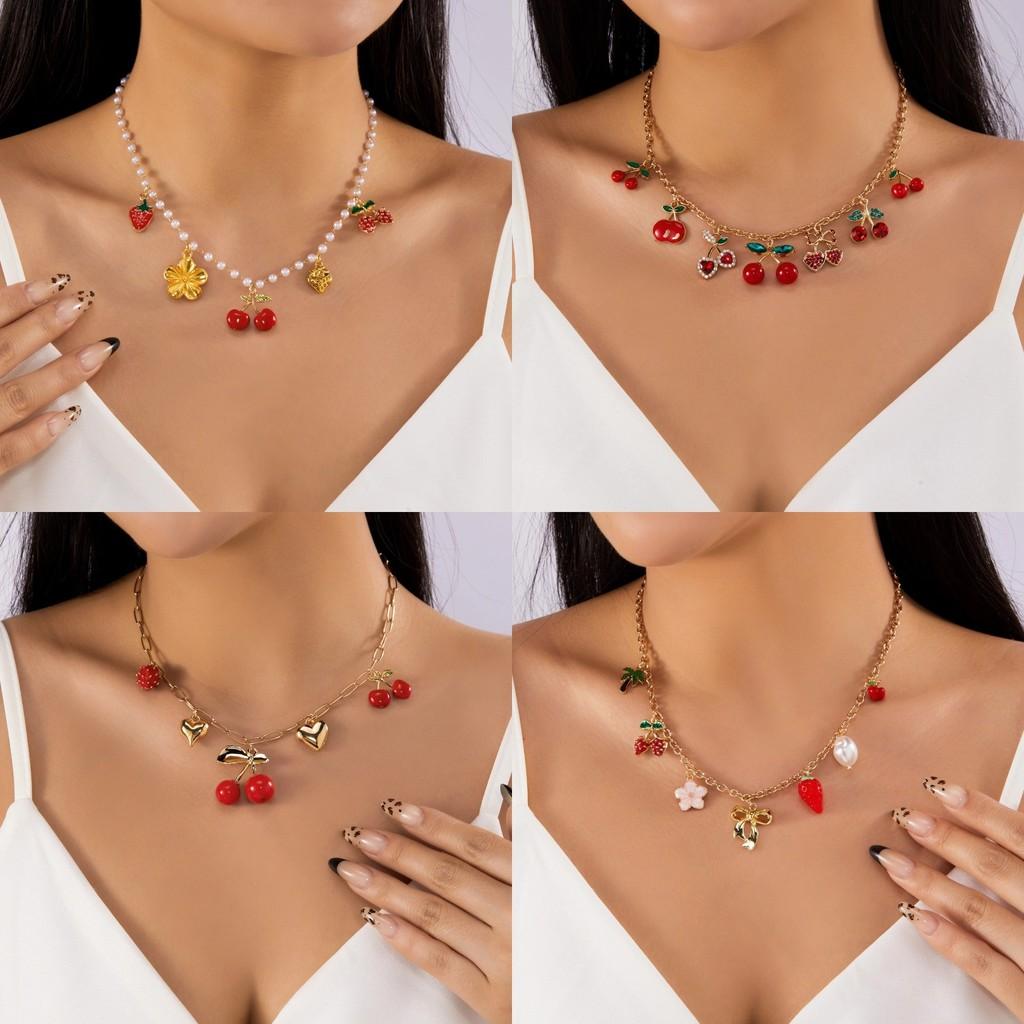 Womens Short Chain Necklace With Butterfly Bow And Pearls For Casual Beach Outfits