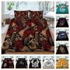 3D Skull Microfiber Duvet Covers Man Boy Luxury Fashion Cover Bedding Set Home Bedroom Decor Bed Clothes