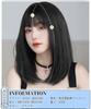 AISIQUEENS Full Natural Fashionable For Everyday Heat Lolita Included Wig, Semi-Long, Black, Medium, Straight, Wig, Fashion, Women's, Wig,