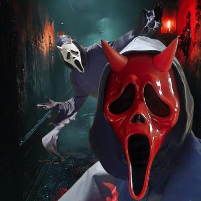 Маска Дьявола для Взрослых Ужас Крик Призрак Полная Маска для Лица