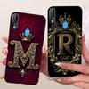 Чехол для ZTE Blade V10 Чехол для ZTE Blade V10 2019 Силиконовый Роскошная Корона Буквы от A до Z 2D Плоский Узор Мягкий Корпус Телефона