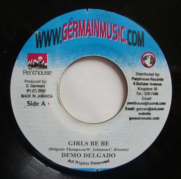 7-дюймовая пластинка DEMO DELGADO / ZUMJAY - Girls Be Be / Miss You NONE Penthouse Recor 2000 Ямайка Регги, Ска и Даб Б/у