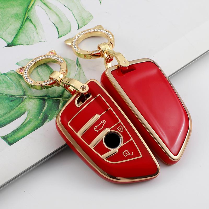 TPU Car Remote Key Case Cover Shell Holder Fob Keychain For BMW X1 X3 X5 X6 X7 1 3 5 6 7 Series G20 G30 G11 F15 F16 G01 G02 F48