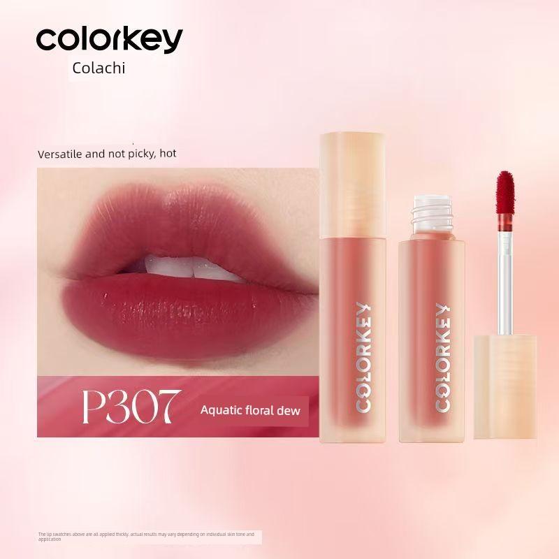 Colorkey Lip Glaze Mirror Water Gloss Velvet Lipstick Whitening and Non-Stick Cup Lipstick for Women 1g