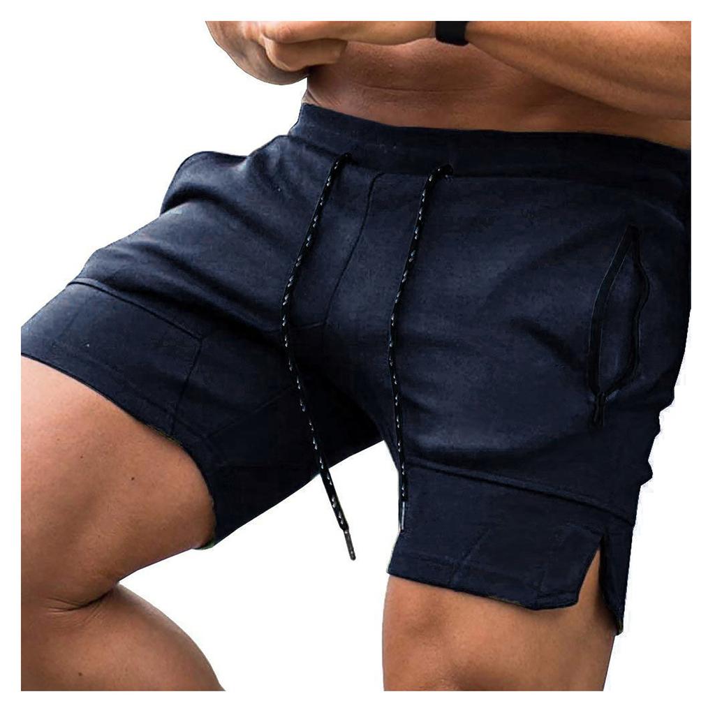 Мужские шорты для фитнеса, штанги для тяжелой атлетики, приседания, разноцветные брюки на молнии с карманами для тренировок, бодибилдинга