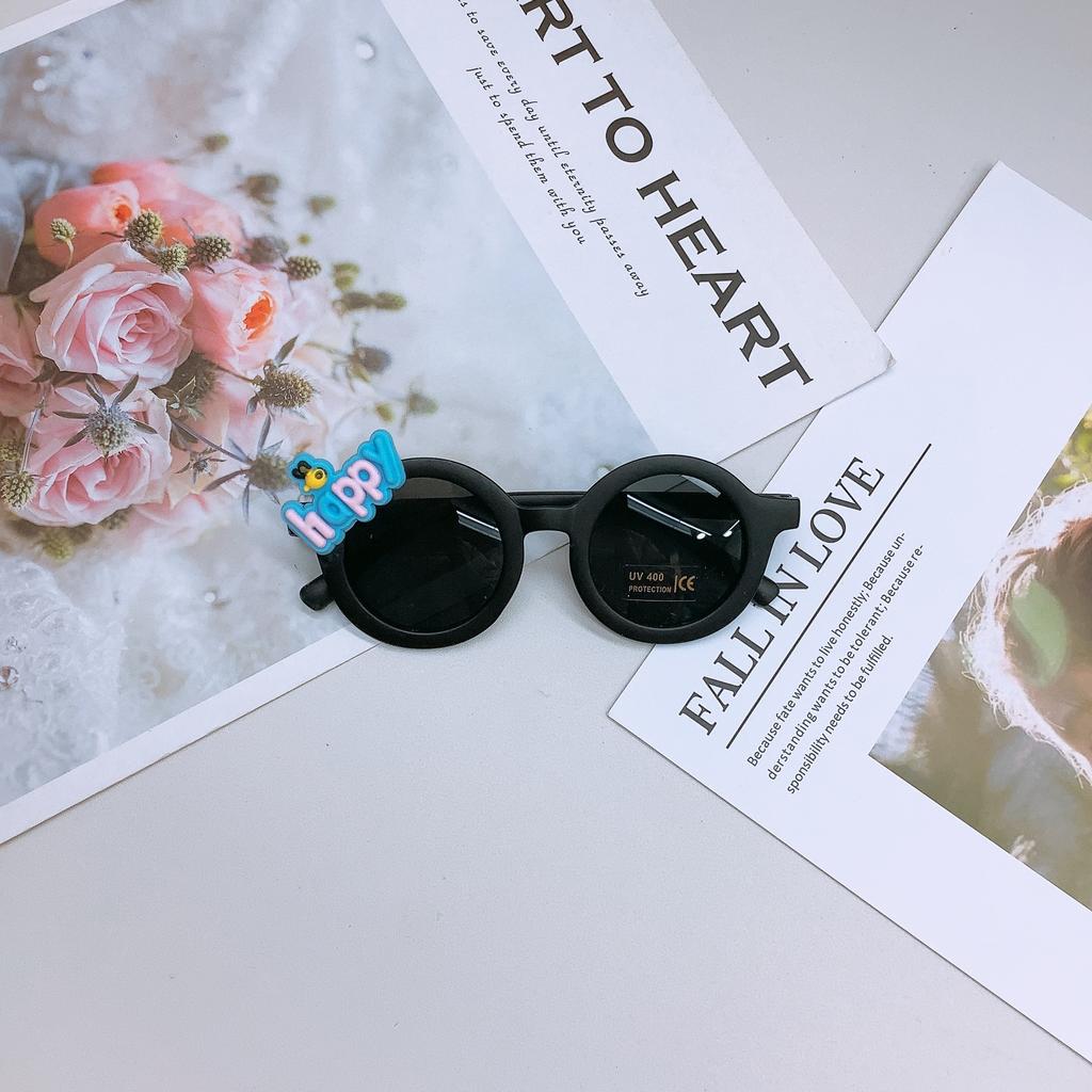 Модные детские солнцезащитные очки, милые липкие цветочные детские солнцезащитные очки, солнцезащитный крем, вогнутая форма, детские очки Tide