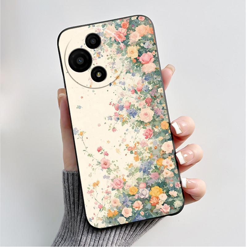 Чехол для TCL 60 SE Nxtpaper 60SE 605 Fundas Мягкий Силиконовый Черный Корпус TCL 60 Nxtpaper 60R 60 5G Чехол Милый Цветок Мультяшный Корпус