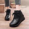 Женские зимние водонепроницаемые зимние ботинки женские из натуральной кожи ботильоны без застежек для мам толстые плюшевые теплые зимние ботинки обувь