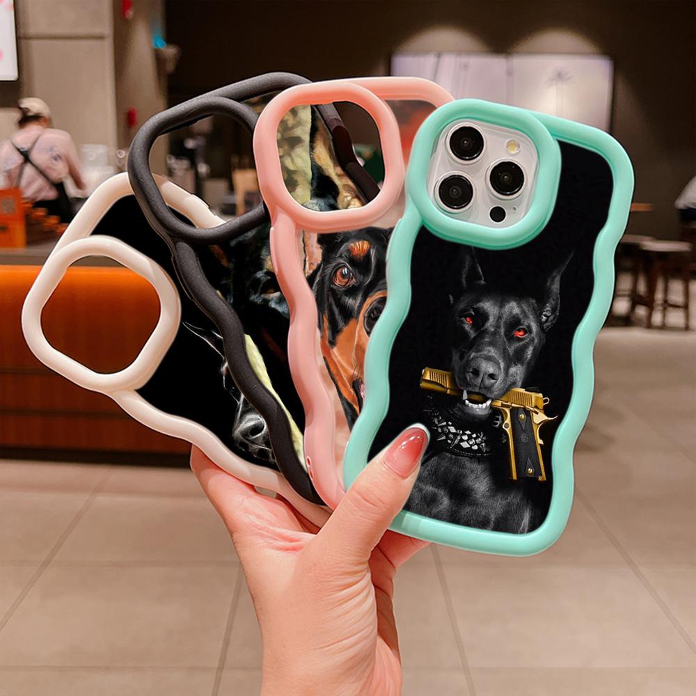 Мягкий чехол из ТПУ Macaron для телефона Xiaomi Poco X3 X5 X6 M6 Redmi 10C 12C 13C Redmi Note 9 10 11 12 13 Pro 10s 11s 12s, чехол Ae52 с изображением собаки Добермана