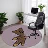 1pc Teddy Bear Office Round Area Rug,  Mat Suitable ForOffice, Under Office Chairs Bedroom Living Room Home Decor, Room Deco