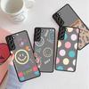 Матовый чехол со смайликом в полоску для Samsung Galaxy S22 S20 S21 FE S10 S9 Plus S8 Capa Note 20 Ultra 10 Lite, чехол для телефона