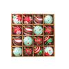 16pcs Plastic Painted Christmas Balls Set 6cm Christmas Tree Pendant  New Year Gifts