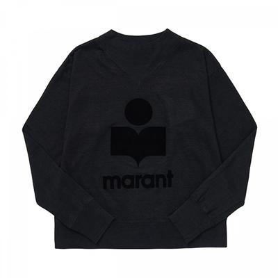 ISabelle Marant TS0002fa A1n09e 01bk KilSen KilSen Льняная женская футболка с длинным рукавом