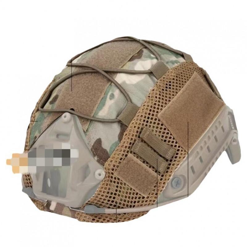 Тактический чехол для шлема FAST Камуфляжная сетка Airsoft Пейнтбол Снаряжение для выживания на открытом воздухе Легкий Дышащий Регулируемая посадка