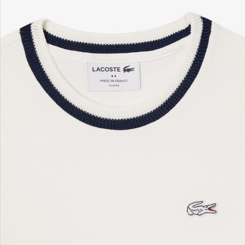 Lacoste Женская футболка S Slim Fit Tipping с коротким рукавом Tf7221 54g Ev0