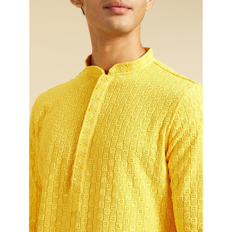 Diwas By Manyavar Men' Viscose Embroidery Sequin Work Kurta (, )