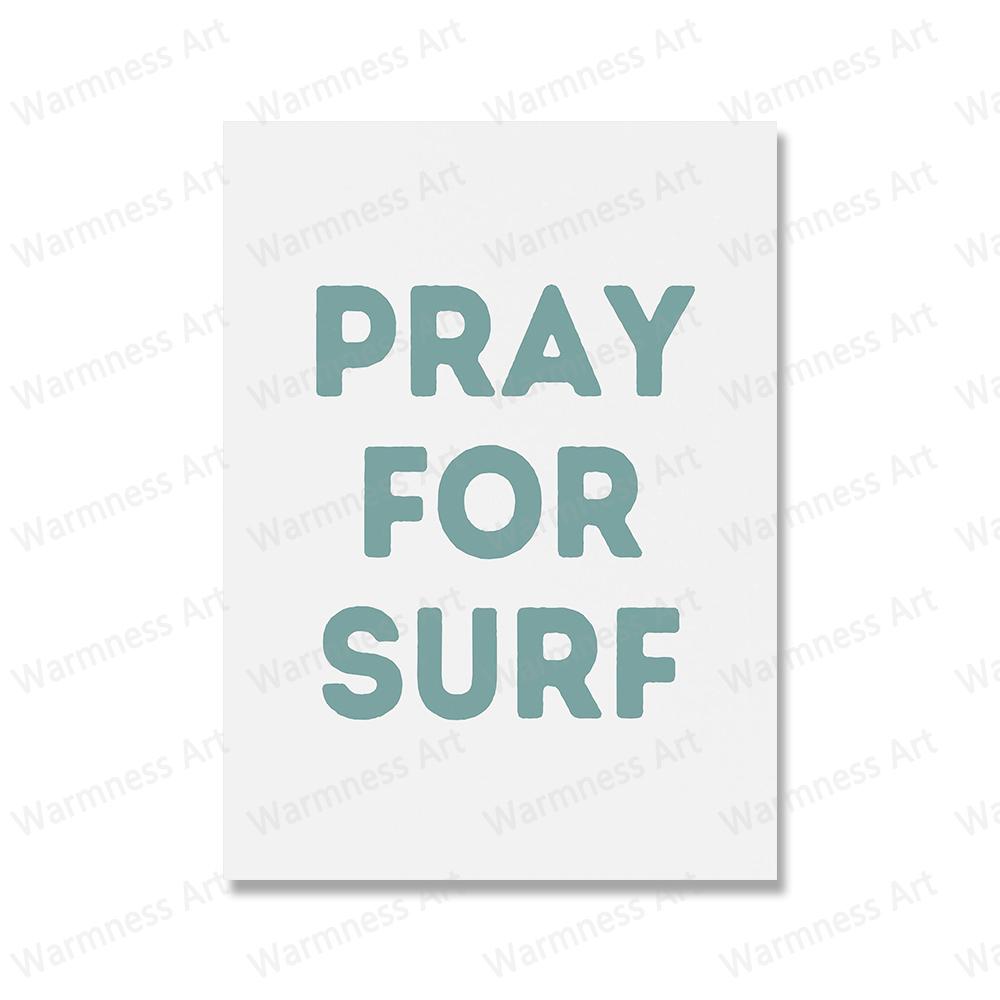 Boho Surf Waves Beach Tree Wall Art Canvas Painting Nordic Quote Posters And Prints Wall Pictures for Kids Nursery Room Decor No Frame