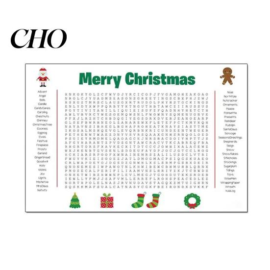 Festive Party Decor Poster-Size Word Search Thanksgiving Christmas Find Poster Giant Puzzle 36"X22" Wall Game for Family Holiday Activity Large