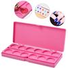 24 ячейки Пустой кейс-палитра для нейл-арта Двухслойный Черный Розовый Белый Маникюрный поднос для рисования Держатель Инструменты для ногтей