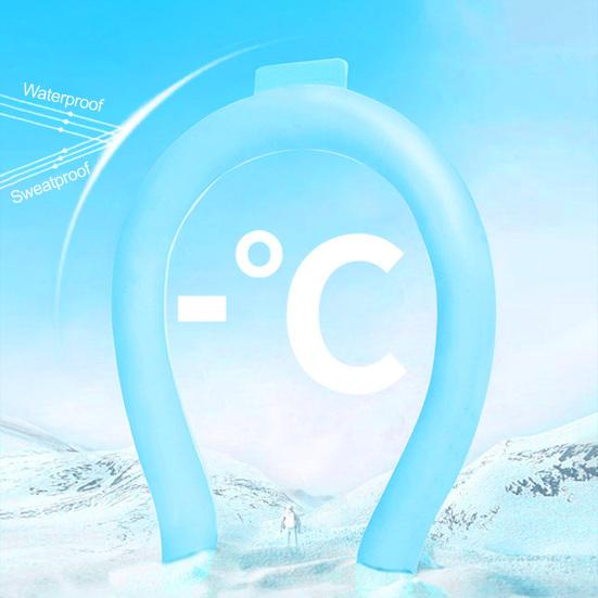 Summer Neck Cooling Tube Wearable Neck Cooler Lightweight Reusable Ice Cold Ring Outdoor Heatstroke Prevention Portable Neck Wrap Collar