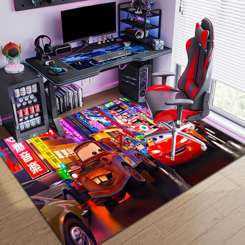 1PC Lightning McQueen Rug - home decoration Carpet For Living Room Bedroom Flooring Computer Chair Area Rug