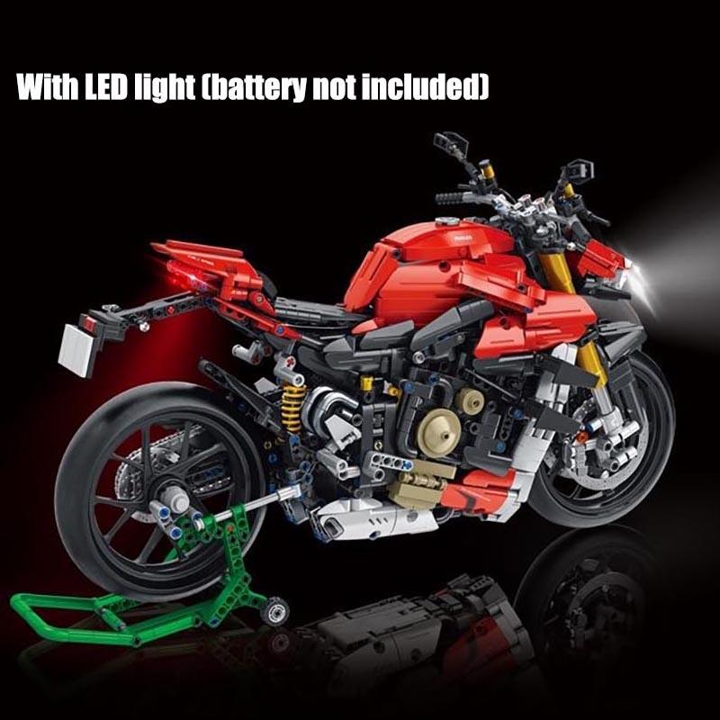 MOC Технический V4 SP Модель мотоцикла Строительные блоки DIY Городской спортивный автомобиль Мотоцикл Кирпичи Игрушки Для детей Рождественские подарки