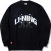 Li Ning Reignite Series Loose Round Neck Comfortable Casual Pullover Letter Print Sweatshirt Unisex Sweatshirt Black AWDUB61-4