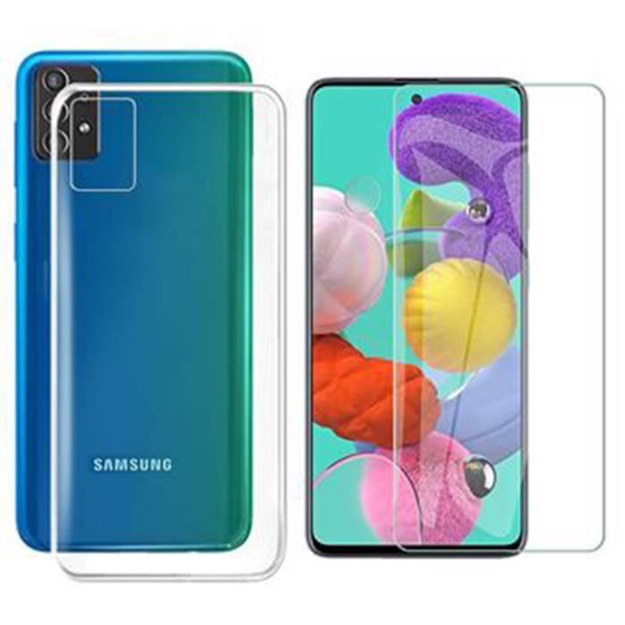 Soft Silicone Protective Case + Set of 2 Tempered Glass for Samsung Galaxy A53 5G 6.5" - Yuan Yuan