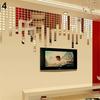 Home Decor 100Pcs 2x2cm Acrylic 3D Mural Wall Stickers Mosaic Mirror Effect Room DIY Square Decors