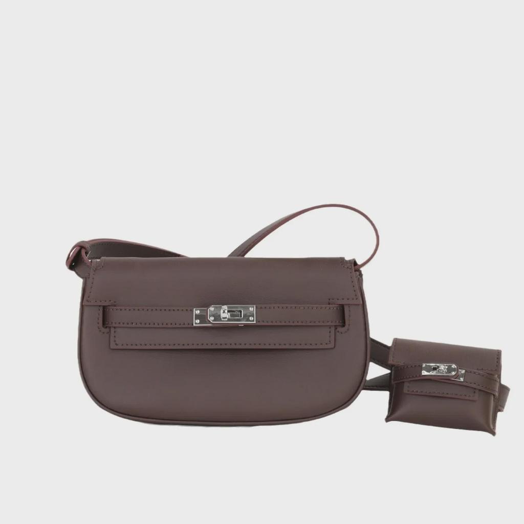 Женская сумка-мессенджер Twin Dumpling из натуральной кожи высшего качества: Модная сумка-седло, универсальная сумка через плечо, нагрудная и поясная сумка