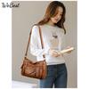 Ladies' PU Soft Leather Multi-layer Large Capacity Crossbody Bag