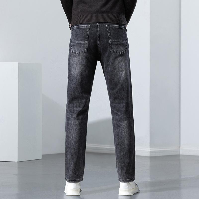 Весна и Лето Новые Мужские Свободные Маленькие Прямые Легкие Деловые Джинсы Брюки Мужские