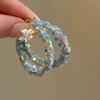 Sweet Dopamine Butterfly Bow Earrings for Women Rhinestone Exquisite Elegent Aesthetics Ear Buckle Crystal Take Picture Jewelry