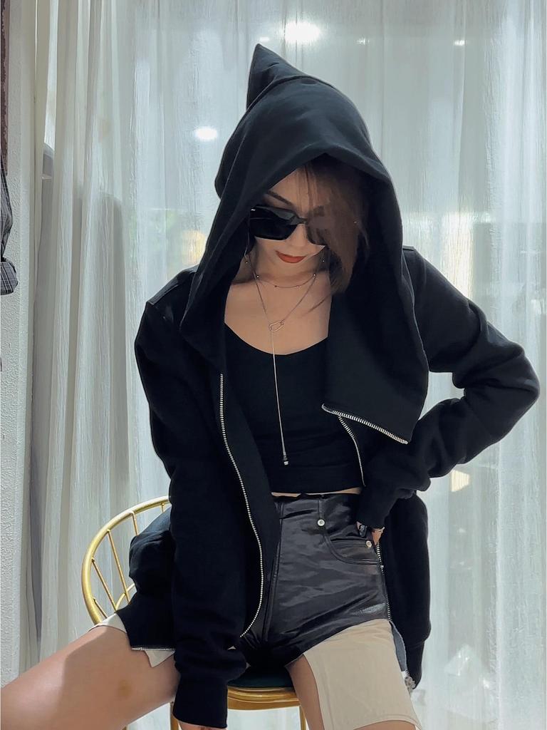 SUBHUMAN Men's Unisex Autumn/Winter Fleece Hoodie Jacket - Wind Wizard Hat Style