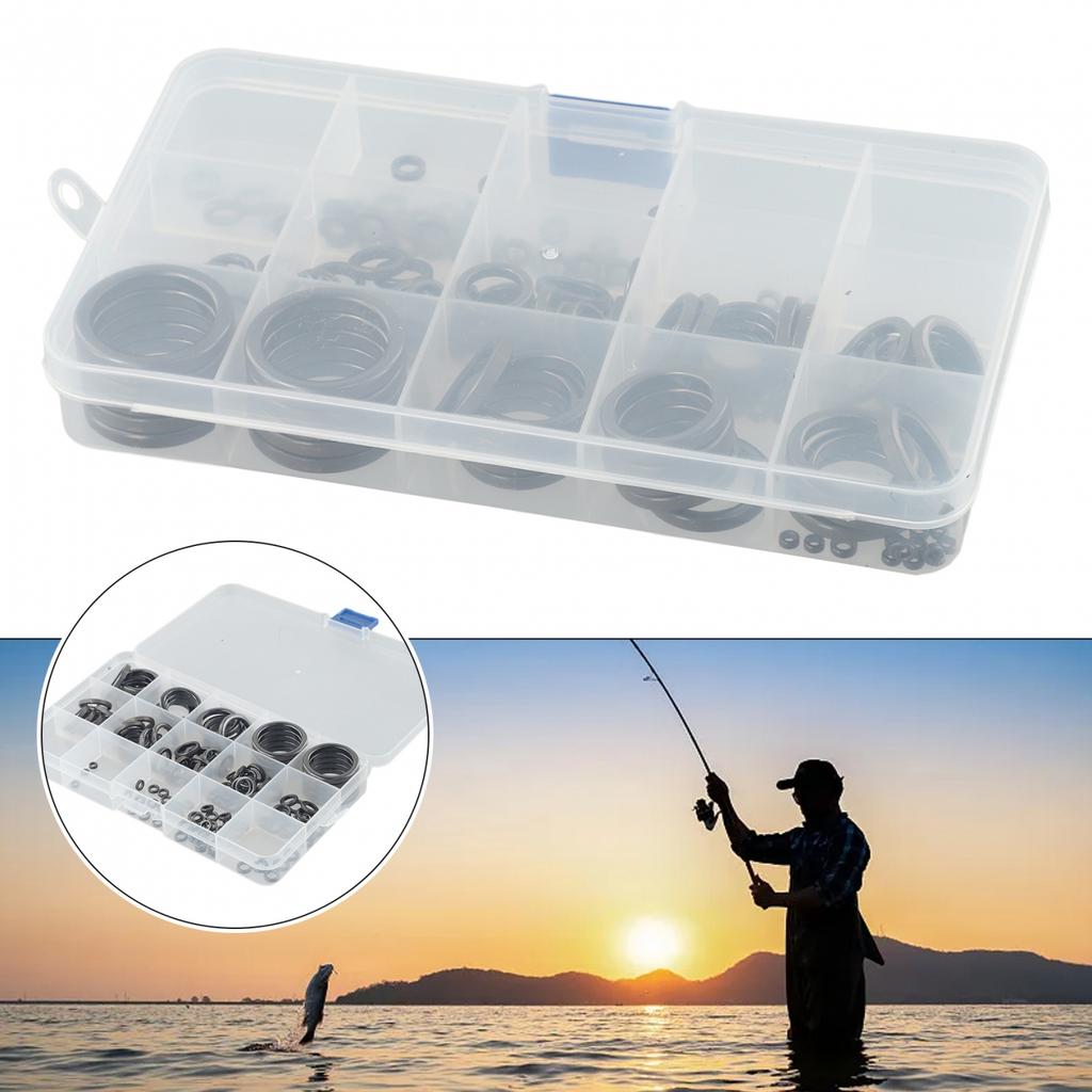 160pcs Guide Rings Ceramic DIY Fish Rod Repair Kit