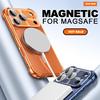Official Magnetic Phone Case For iPhone 17 13 14 15 16 Pro Max Air Magsafe  Big Windows Shockproof Protector Cover