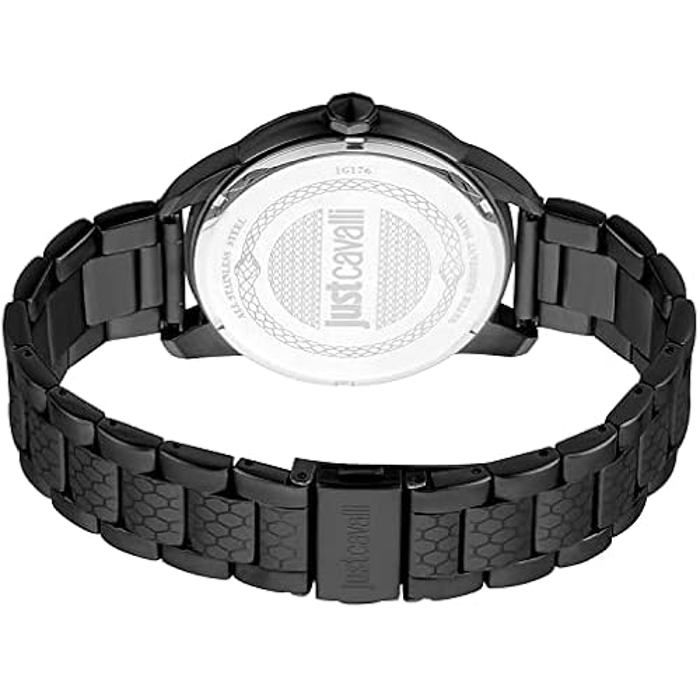 Часы - JUST CAVALLI - JC1G176M0065 - Нержавеющая сталь - Серый циферблат - Черный браслет