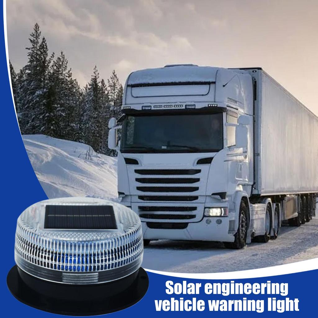 Night warning flashlight LED Solar waterproof Flash Ceiling strobe light traffic road Beacon Car roof Flashing Emergency Light