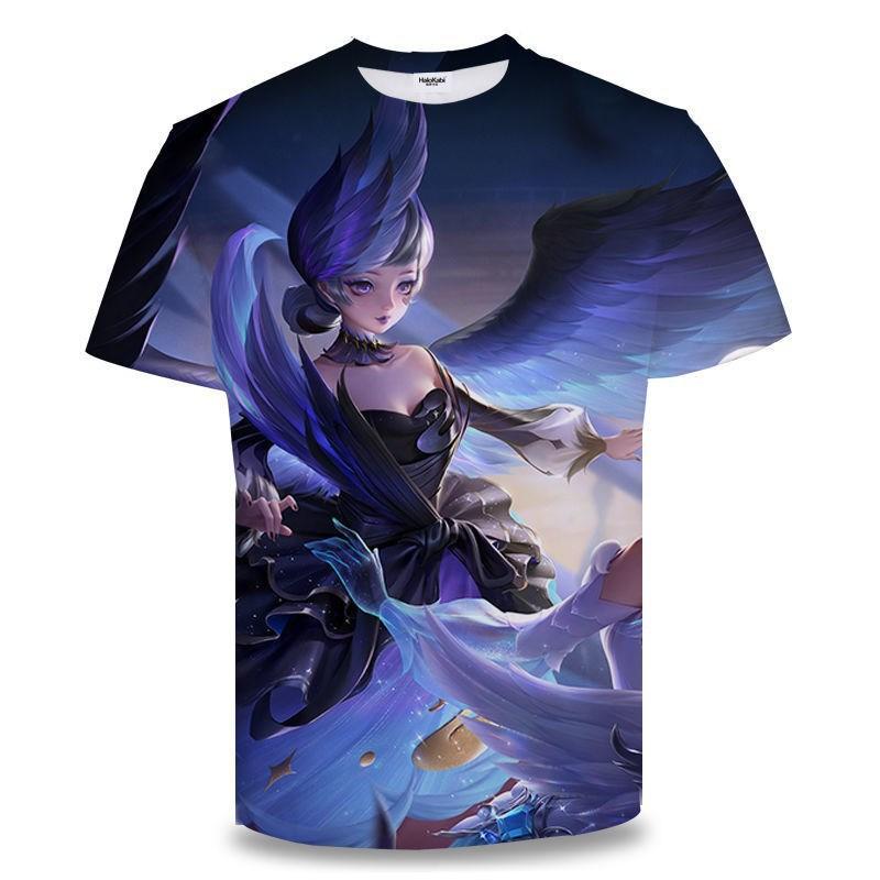 Летняя мужская футболка с коротким рукавом King of Glory Game Clothes для учеников средней школы с 3D-цифровой печатью, футболки, верх