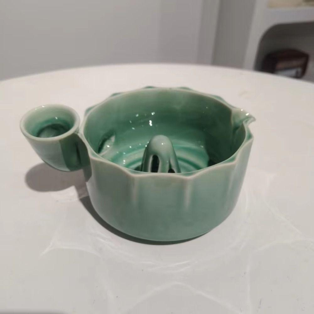 Side Pouring Spout Ceramic Berry Washing Bowl Self-Rotating Fruit Washer Home Cooks