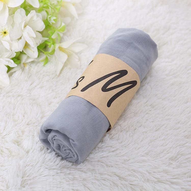 Women Cotton Neck Bandana Hijabs Beautiful Hijab Scarf 180x50cm Breathable Lady Shawls Muslim Head Wraps Soft Hair Cover Scarves