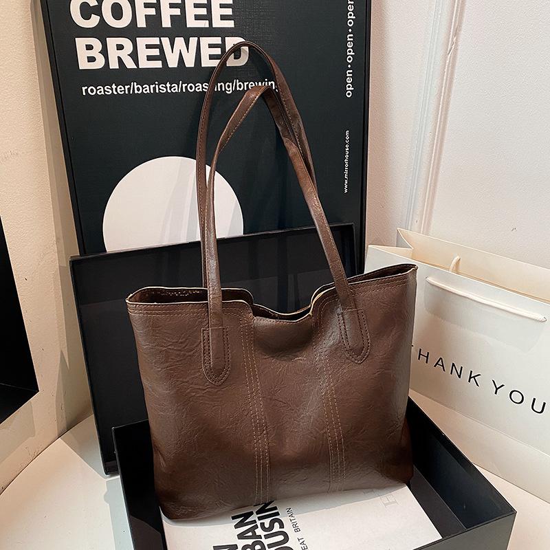 Осень-зима 2025, высококлассная вместительная сумка-тоут, женская модная сумка через плечо, повседневная универсальная сумка под мышкой для женщин