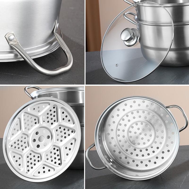 Zhi Shi 28CM Double Layer Stainless Steel Multipurpose Steamer