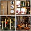 Flameless LED Taper Candles Christmas Tree Electric Candle Lights Mini Taper Clip-On Candles with Remote Timer for Wedding Decor