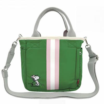 8390 Snoopy спортивная маленькая сумка через плечо IP квадратная 2-сторонняя PEANUTS [Rootote] (03 Зеленый)