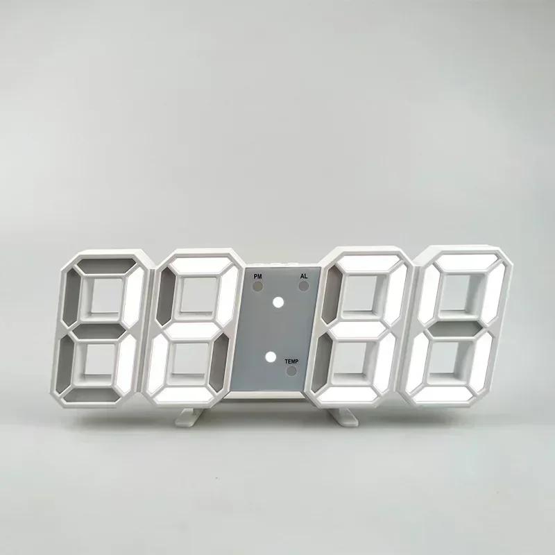 Настольные 3D светодиодные цифровые часы-будильник с индикацией времени/даты/температуры для дома, кухни, офиса, украшения часов, садовых часов
