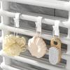 2/6Pcs Bathroom Shower Towel Holder Hanger Heated Radiator Rail Hooks Clips Storage Racks Clothes Scarf Hanger Hooks