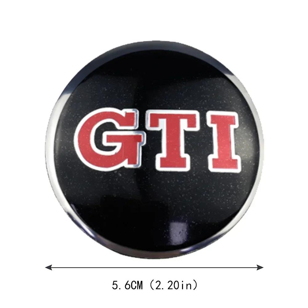 VW Polo Golf 4 5 Valve Stems Caps 56MM Car Wheel Center Stickers Hub Badge For Volkswagen VW RLINE GTI ABT SR Golf 6 7 8 MK3 MK7 Polo Tiguan Tour EP1