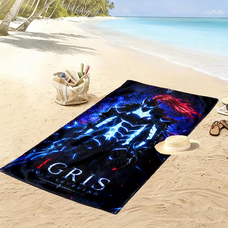 Solo leveling Igris Print Beach Towel, Large Soft Quick Dry Towel for Beach Camping Swimming