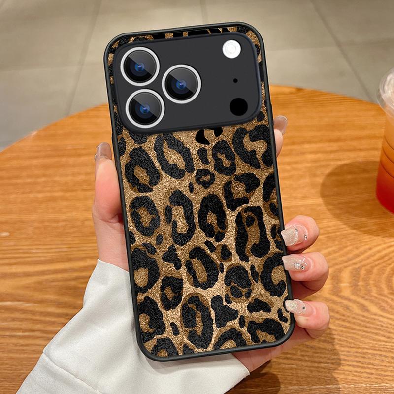 Магнитный чехол для телефона с леопардовым принтом "Корова" для iPhone 17 16 Pro 15 14 13 Pro Max 17e Для Magsafe Беспроводная зарядка ТПУ ПК Чехол